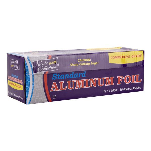 Aluminum Foil Roll – 12" x 1000' for Food Storage, Cooking & Catering Use