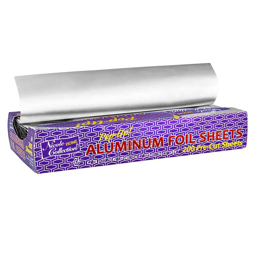 Pop up Aluminum 10.75" x 12" Foil SheetsPop-Up Aluminum 10.75" x 12" Foil Sheets – Convenient and Versatile for Cooking, Wrapping, and Storing