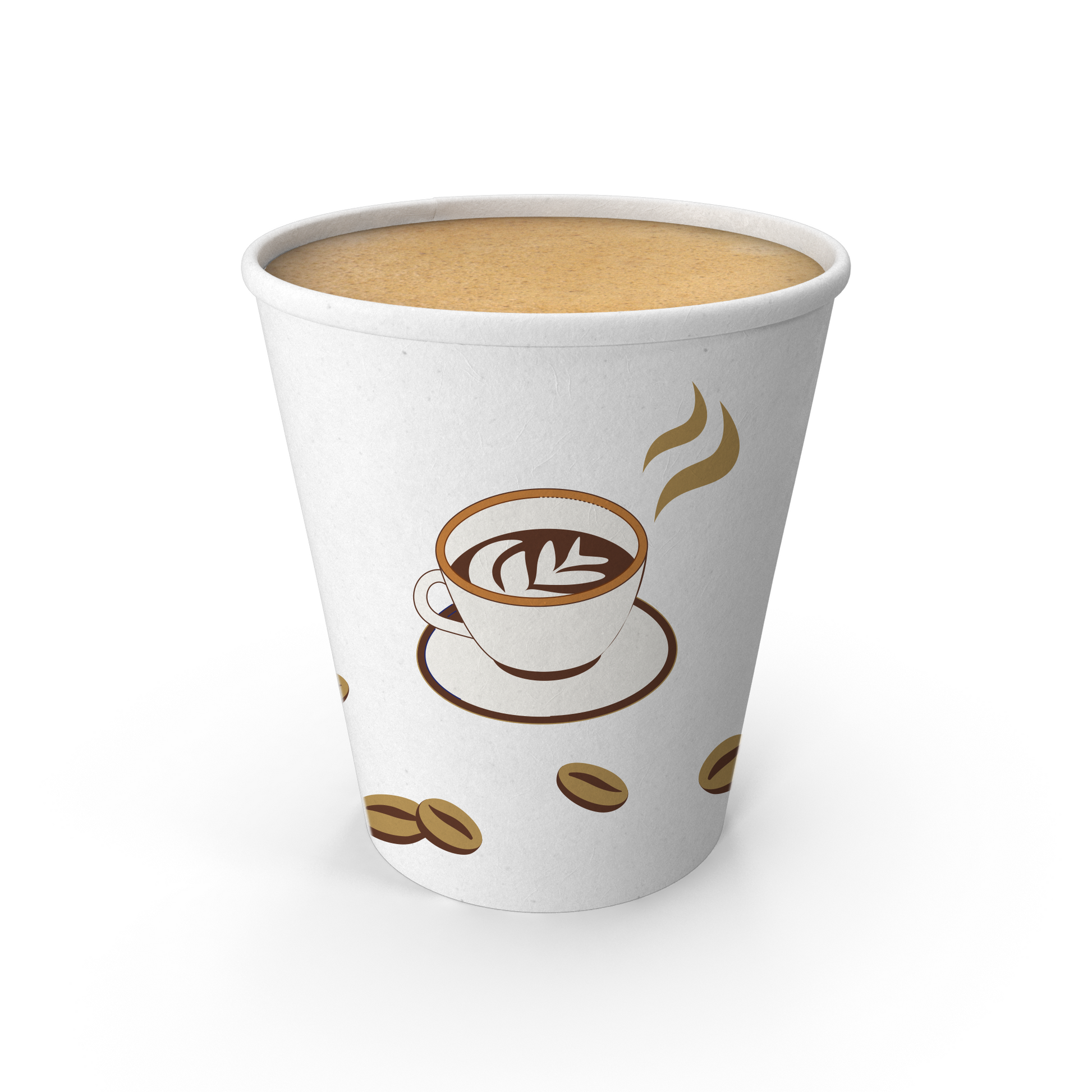 8oz Hot Cup Cafe – Disposable Coffee Cups for Hot Beverages & Drinks