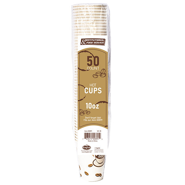 10oz Hot Cup Cafe – Disposable Coffee Cups for Hot Beverages & Drinks