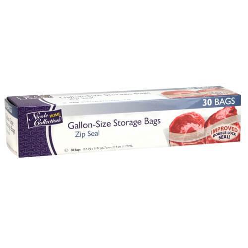 Premium Heavy Weight Plastic Zip Seal Storage Bags: 1 Gallon Storage Bag