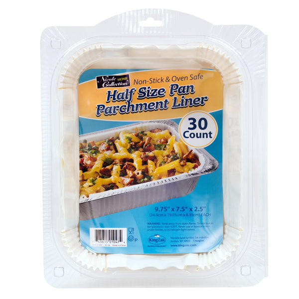 Parchment Liner for Half-Size Aluminum Pans – Non-Stick Baking Sheets for Roasting & Cooking
