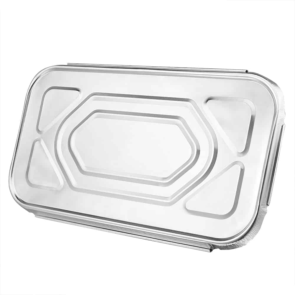 Heavy Duty Aluminum Foil 5lb Loaf Pan with Aluminum Lid 12.625" L X 6.6" W X 3.125" D