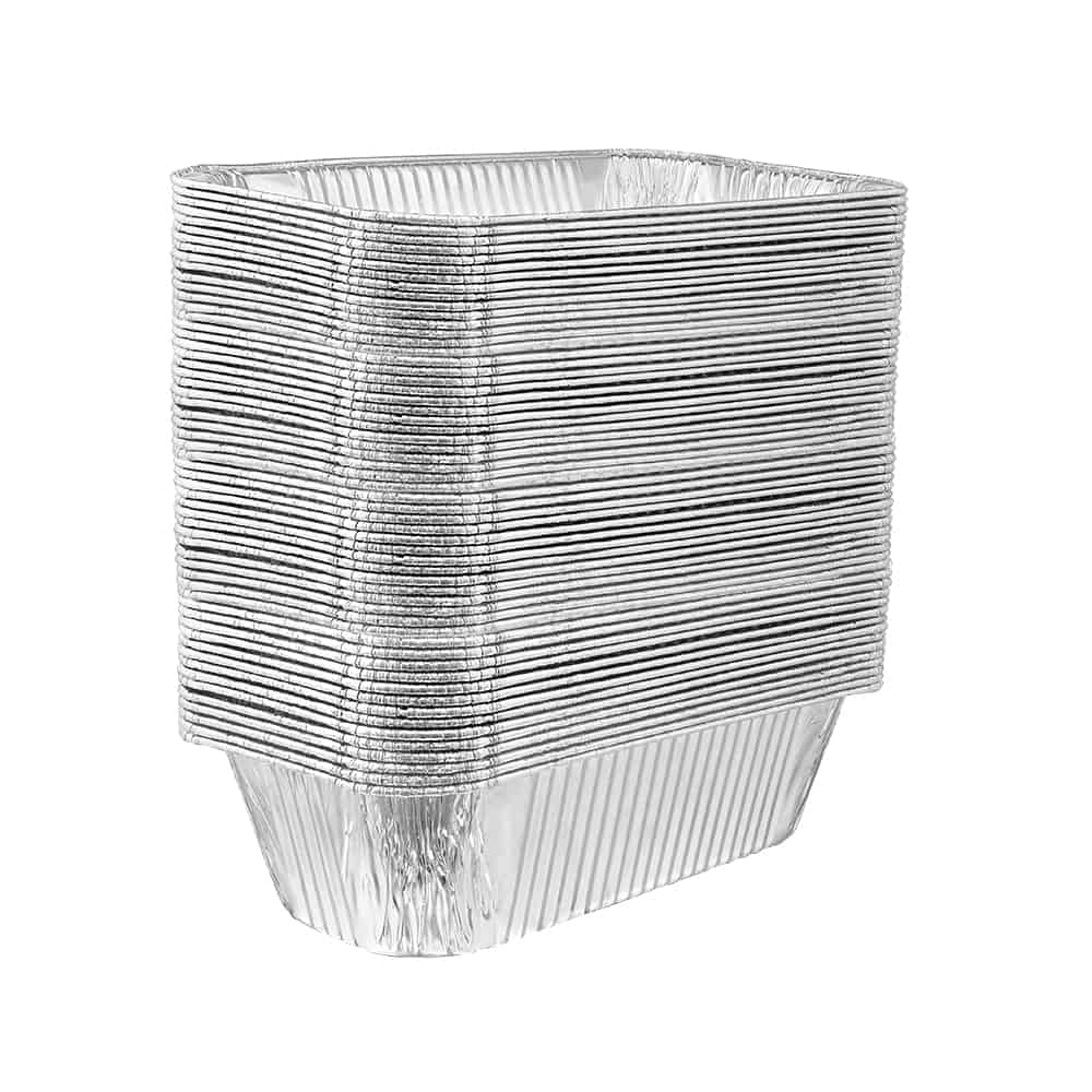 Heavy Duty Aluminum Foil 5lb Loaf Pan Large stack