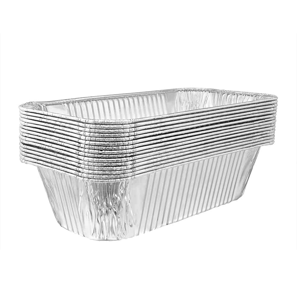 Heavy Duty Aluminum Foil 5lb Loaf Pan Stack