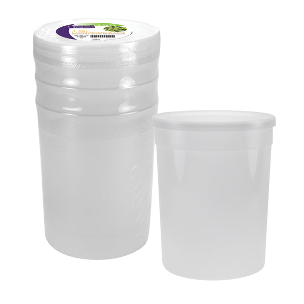 4QT Round Container With Lid – Durable, Airtight Food Storage Solution