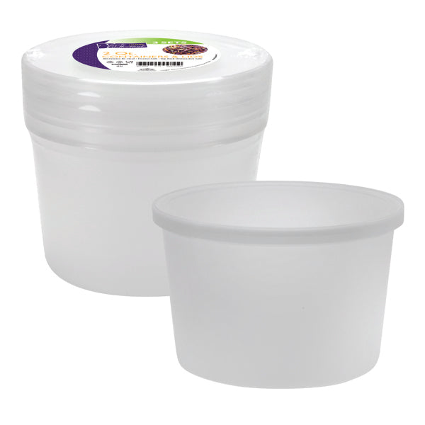 2QT Round Container With Lid – Compact, Airtight Food Storage for Everyday Use