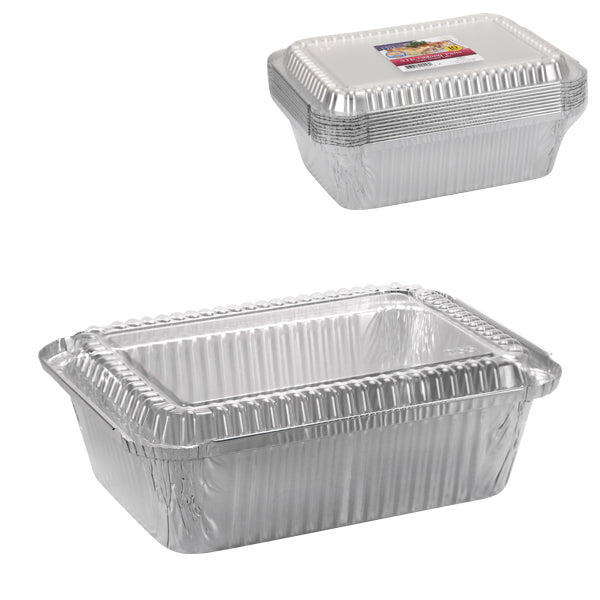 5 lb Oblong Aluminum Pan with Dome Lid