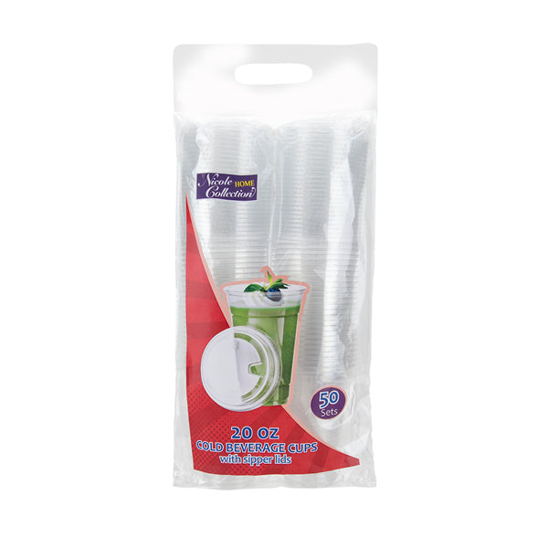 Clear PET Plastic Cups with Sipper Lids