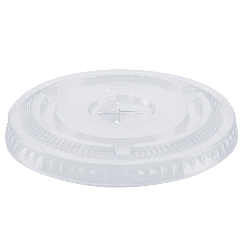 107mm Flat Lids with Straw Slot - Fits 32oz PET Cups – Clear, Leak-Resistant & Durable
