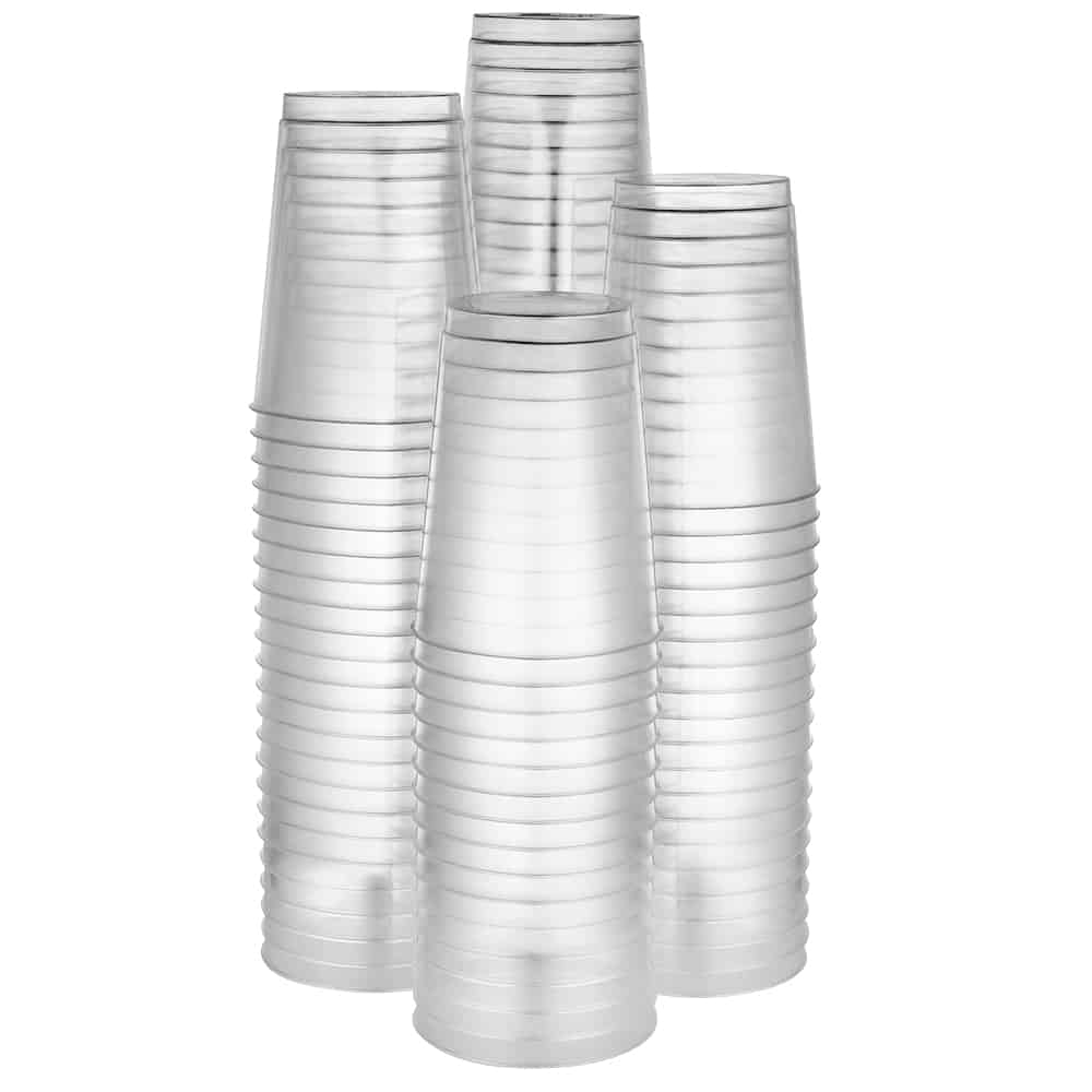 Clear 10 OZ Deluxe Plastic Drinkware Stack
