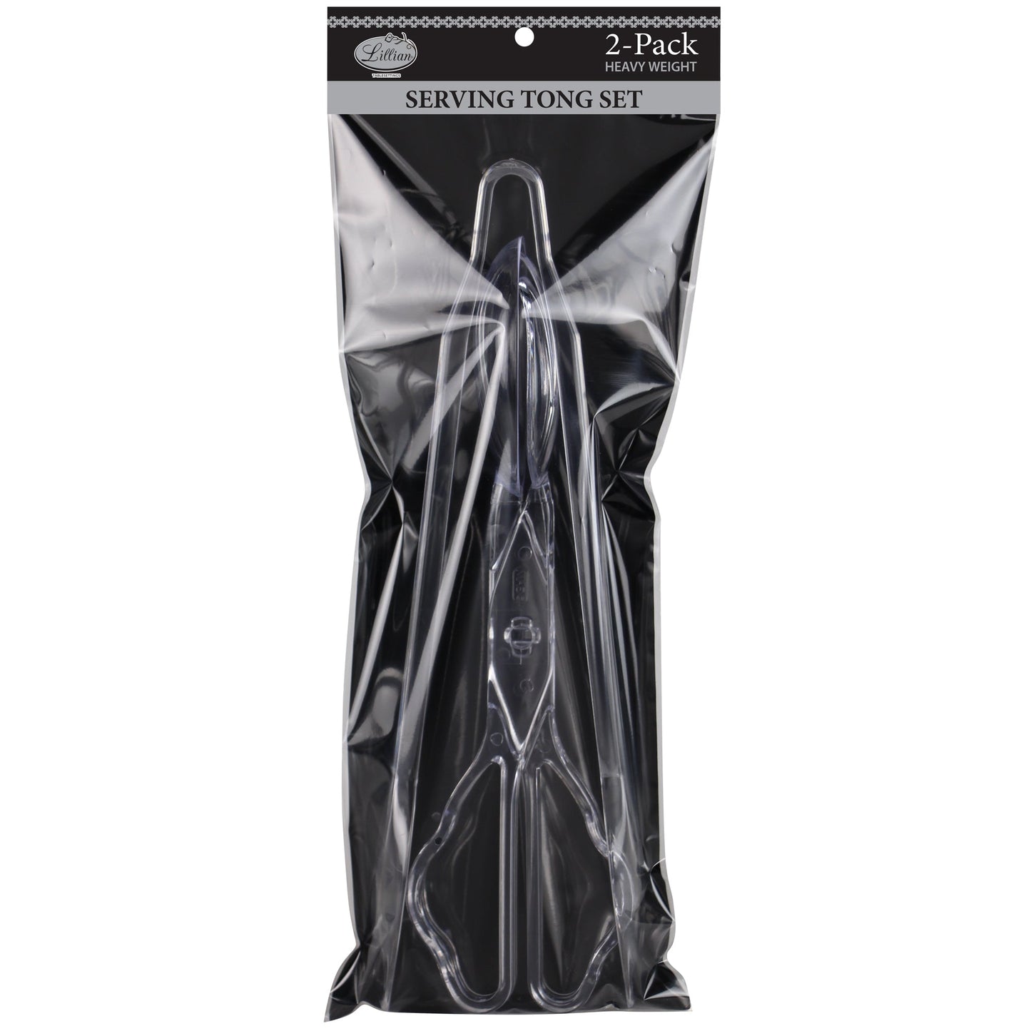 Clear 2-Pack Tong Set - King Zak