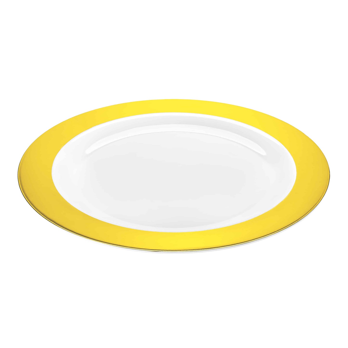 Magnificence Gold Rim Premium Plastic Round Dinnerware - King Zak