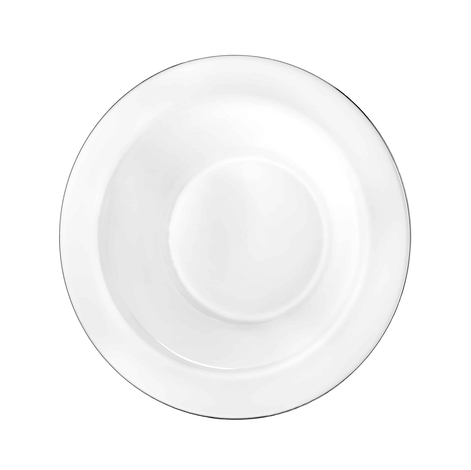 Magnificence Silver Edge Premium Plastic Round Dinnerware