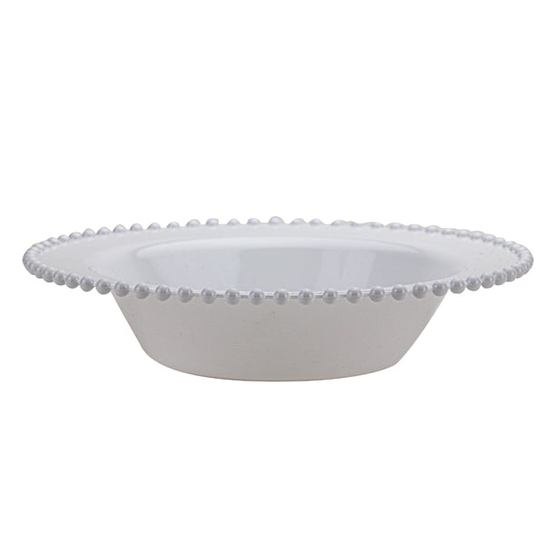 Beaded Premium Plastic Round Dinnerware - Elegant Disposable Plates for Weddings, Parties & Catering