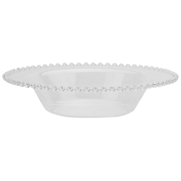 Beaded Premium Plastic Round Dinnerware - Elegant Disposable Plates for Weddings, Parties & Catering