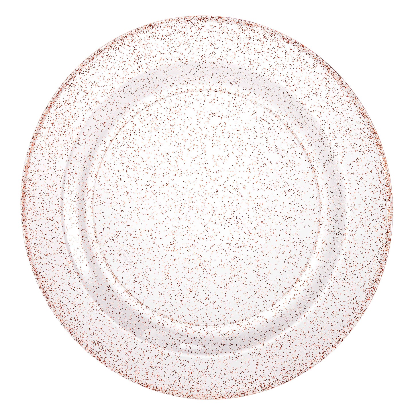 Glitter Premium Plastic Round Dinnerware - Pink Plate