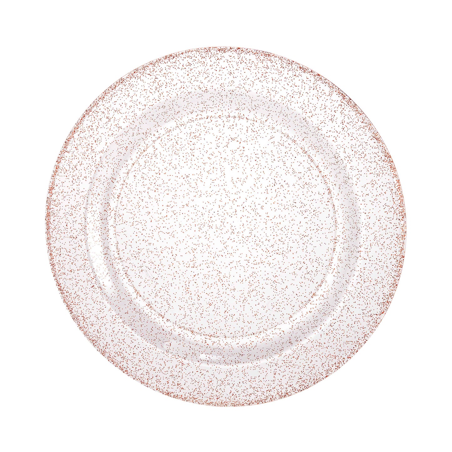 Glitter Premium Plastic Round Dinnerware - Pink Plate