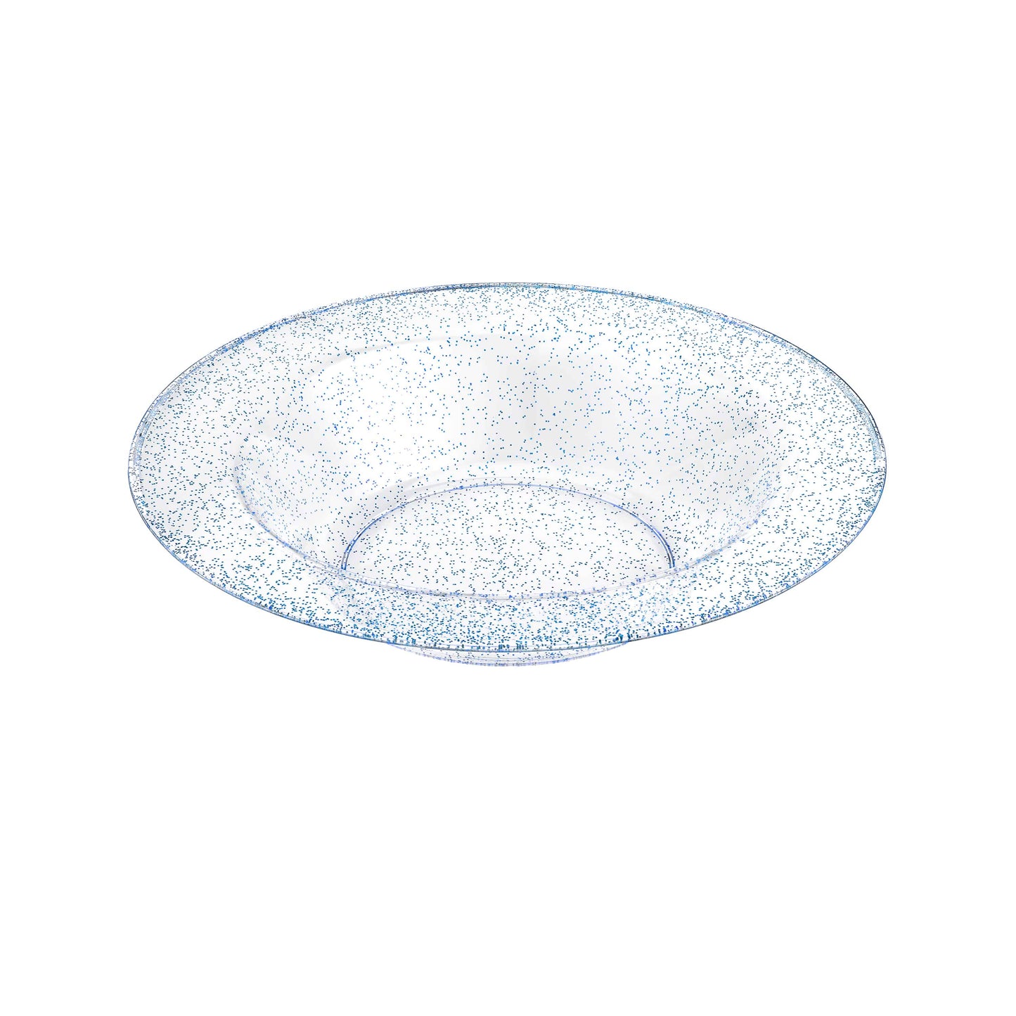 Glitter Premium Plastic Round Dinnerware - Blue Bowl