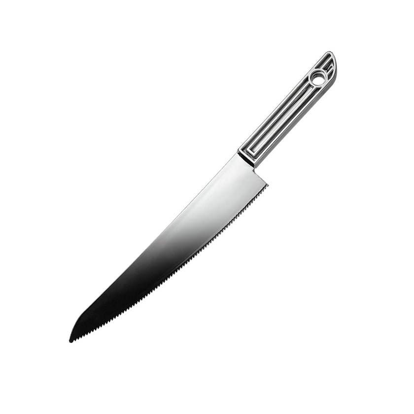 Polished Silver Knife – Premium Plastic Disposable Cutlery for Elegant Dining