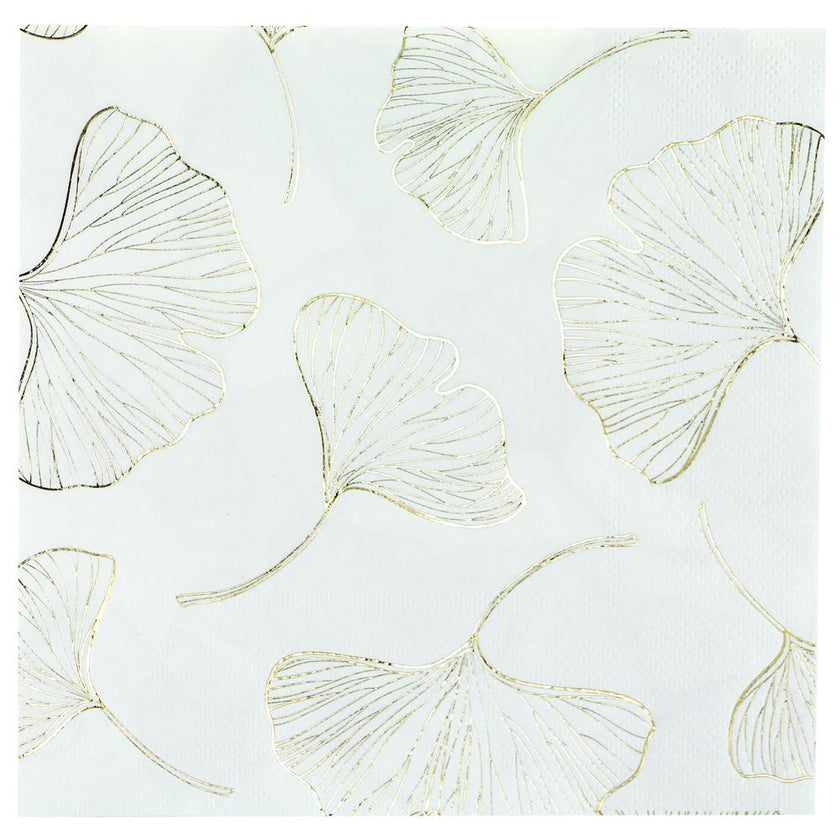 Gingko Foil Stamp Premium Paper Lunch Napkin