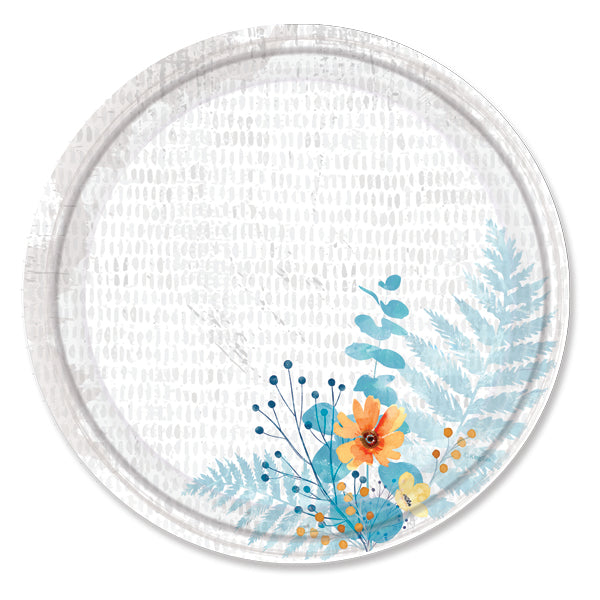 Paper Plate Floral Bliss Design - Elegant Disposable Plates for Parties, Events & Everyday