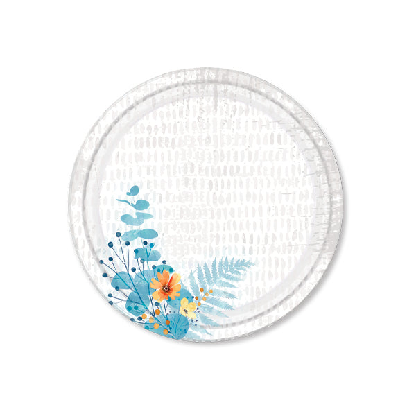 Paper Plate Floral Bliss Design - Elegant Disposable Plates for Parties, Events & Everyday