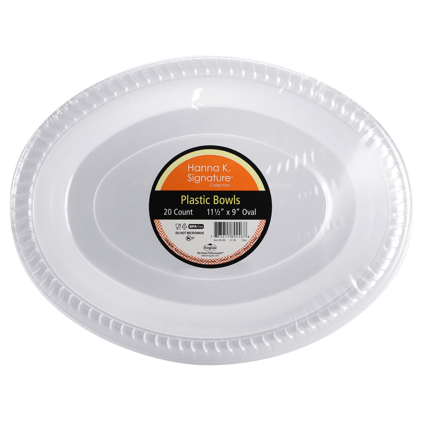 Oval Plastic Clear Bowls