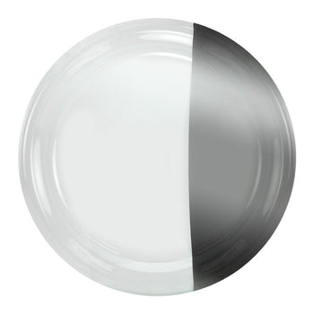 Two-Toned Premium Plastic Plates Silver