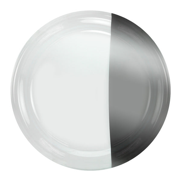 Two-Toned Premium Plastic Plates Silver/Clear - Elegant Disposable Plates for Weddings & Special Events