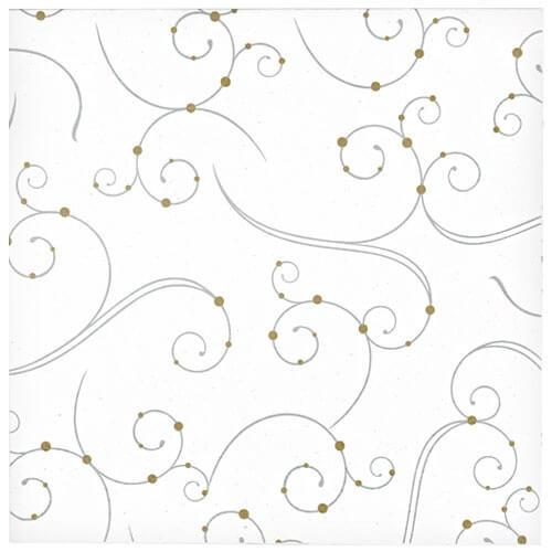 Swirls and Pearls Deluxe Paper Square Dinnerware