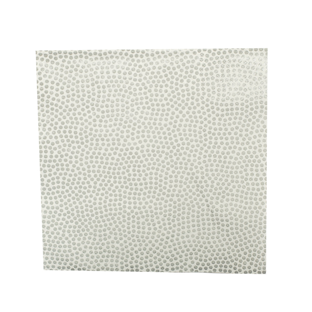 Metallic Dots Premium Paper Round Dinnerware Sliver  - King Zak