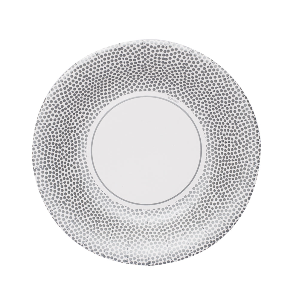 Metallic Dots Premium Paper Round Dinnerware