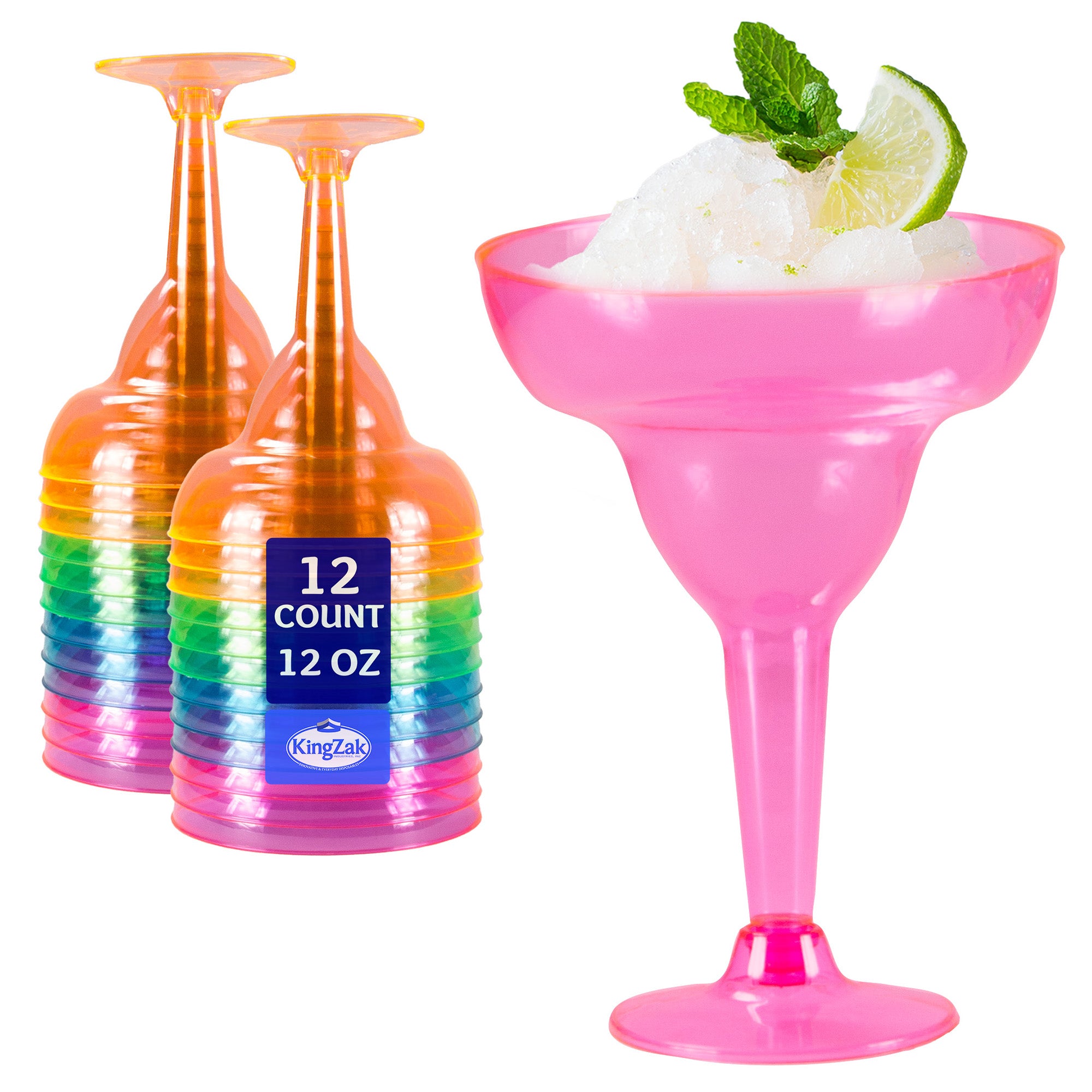 12oz Margarita Glasses – Durable Disposable Party Glasses for Cocktail