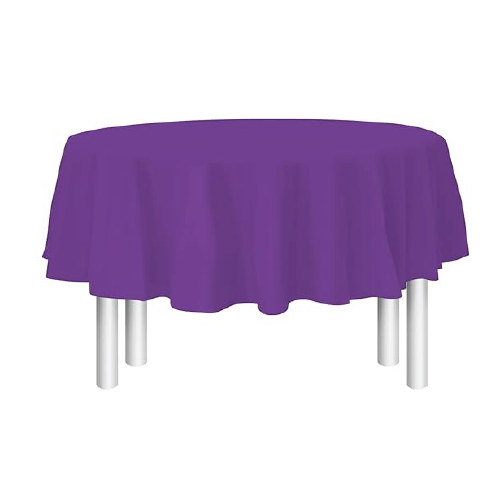 Plastic Solid Color Party 84inch Round Tablecover