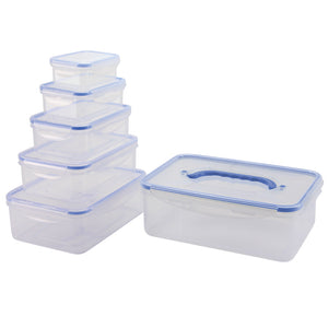 Premium Heavy Duty Plastic Microwaveable, Stackable Locking Containers with Airtight Lids
