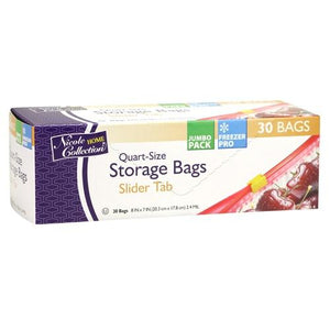 Premium Heavy Weight Plastic Slide Storage Bags<br/>Size Options: 1qt Storage Bag