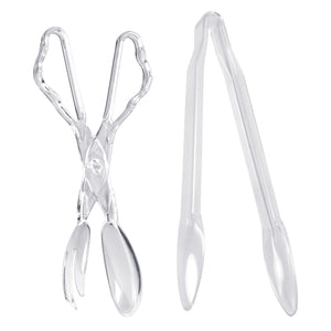 Clear 2-Pack Tong Set