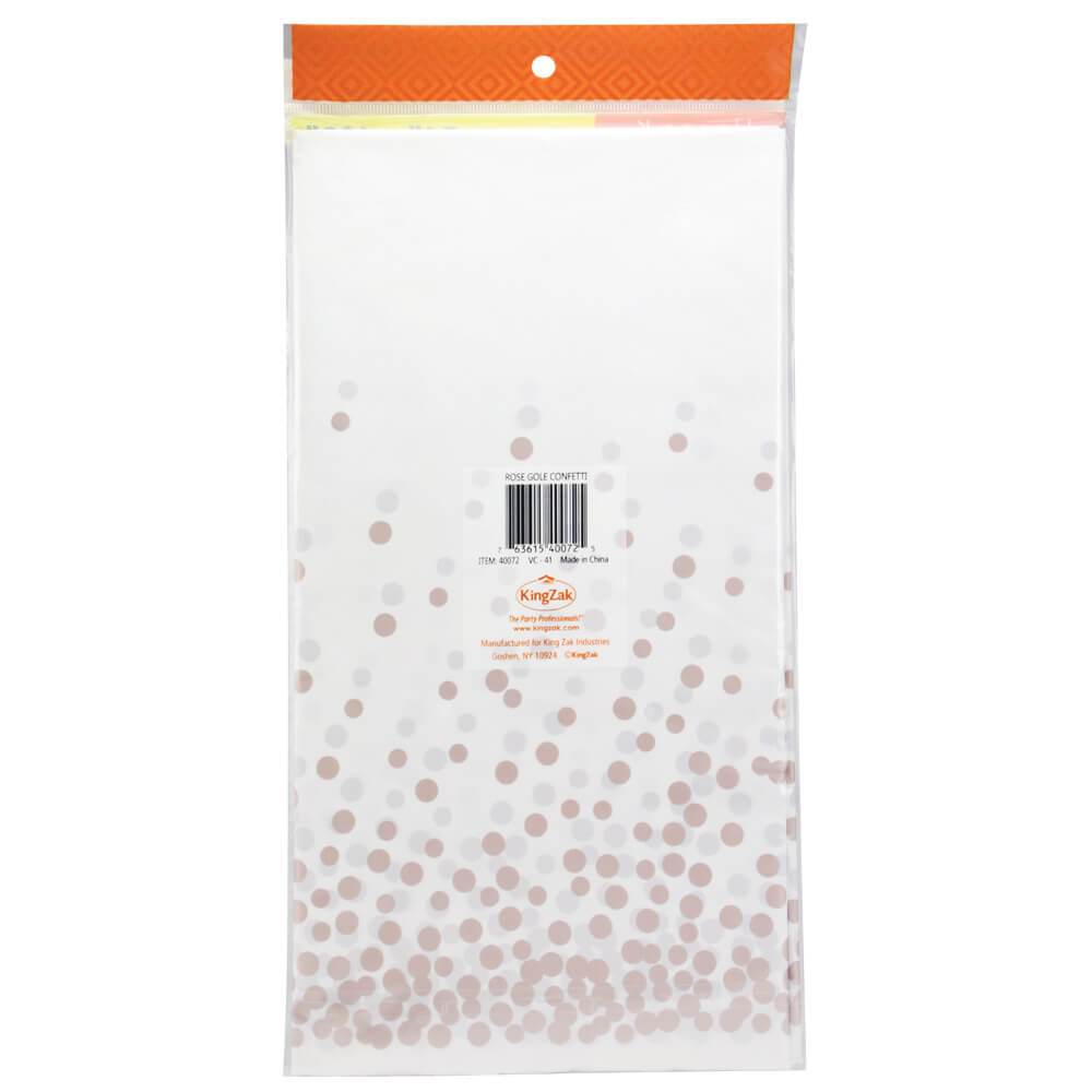 54inchx108inch Confetti Tablecover / Rose Gold