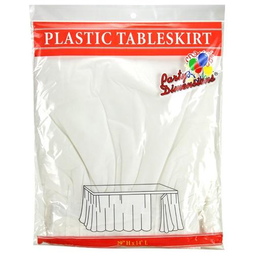 29inchx14inch Tableskirt / White