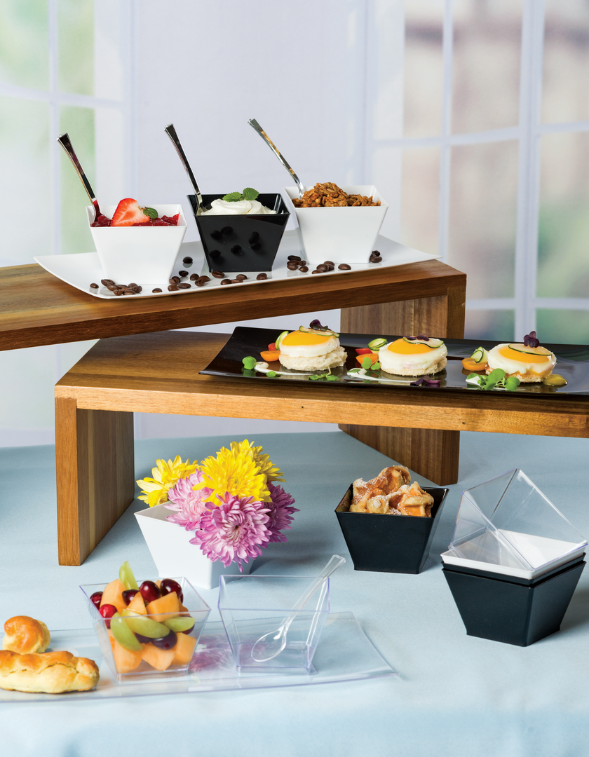 Rolled Cutlery Combo with Napkin – Polished Silver Premium Plastic for Events & Catering