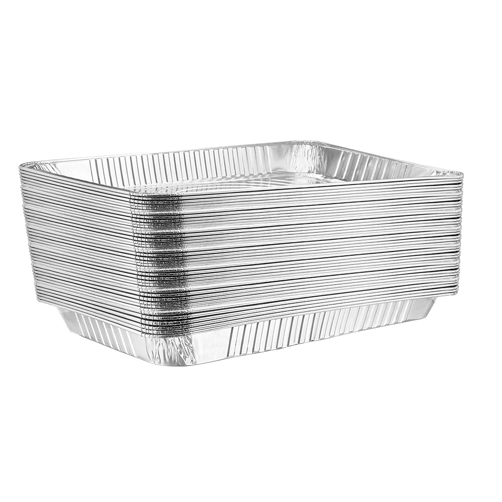 Heavy Duty Full Size Foil Steam Table Pan Medium 21X13 [50 Count] - King Zak