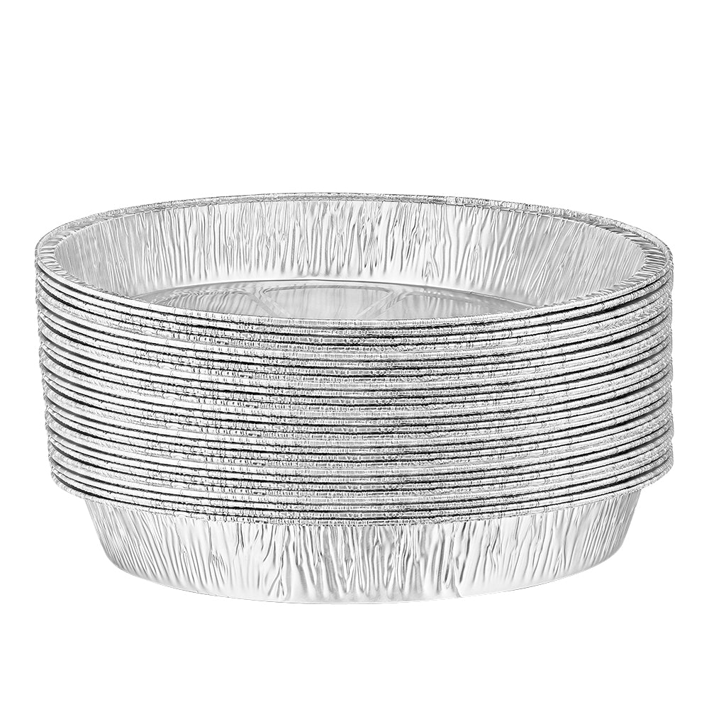 Heavy Duty Aluminum Foil Round Utility Pan 11.5" L X 11.5" W X 2" D [48 Count]