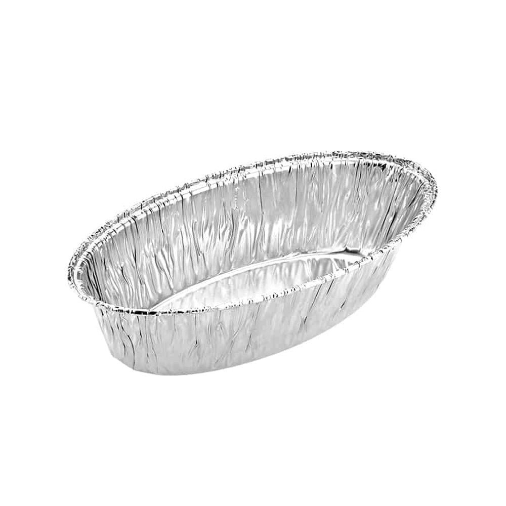 Heavy Duty Aluminum Foil X-Large Oval Baking Pan 13" L X 6.5" W X 2.75" D [200 Count]