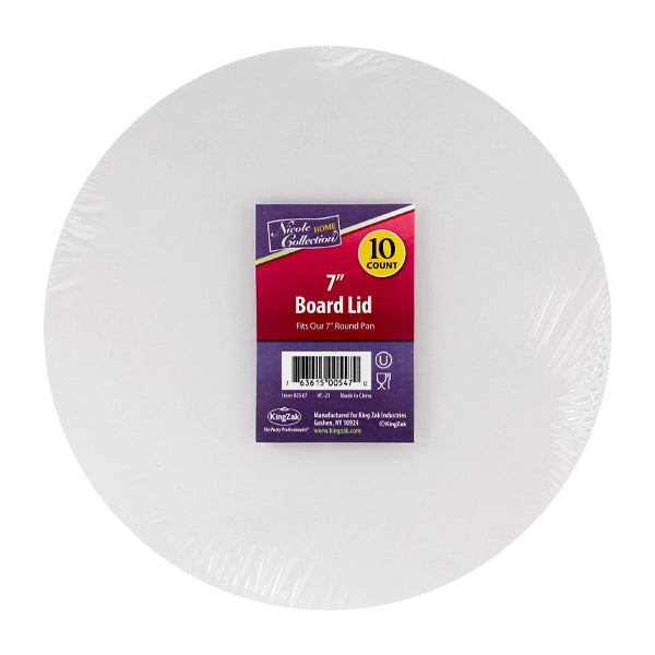 Round Board Lids for 9" & 7" Aluminum Pans – Disposable Food Container Lids [480 Count, Wholesale Pricing]