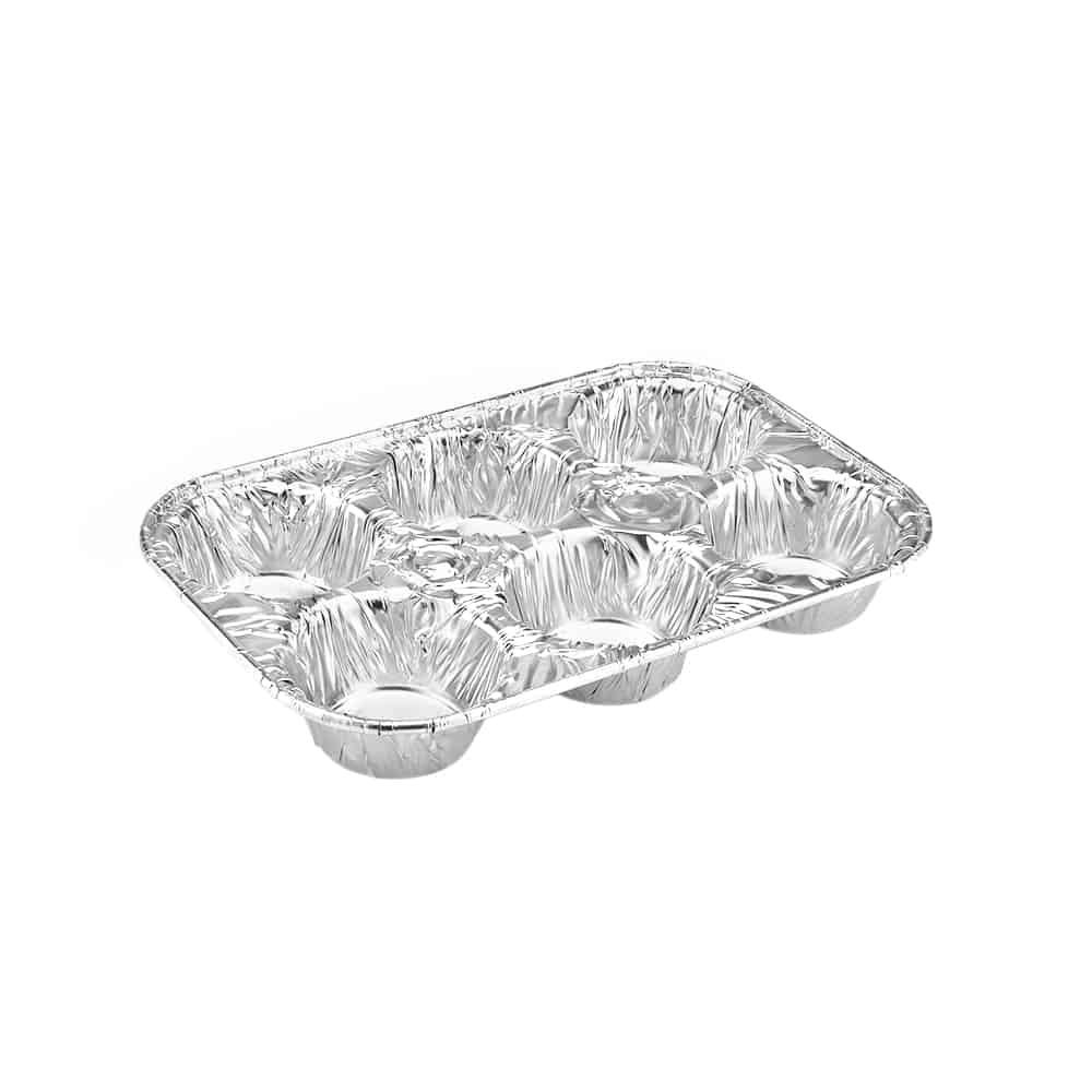 Heavy Duty Aluminum Foil Muffin Pans 9 8/9” L x 6 2/3” W x 1 3/8” D [200 Count]