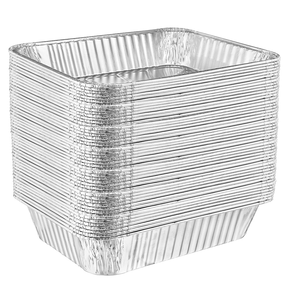 Heavy Duty Aluminum Foil Large Rectangle Roasters 17" L X 12.5" W X 2.375" D [100  Count]