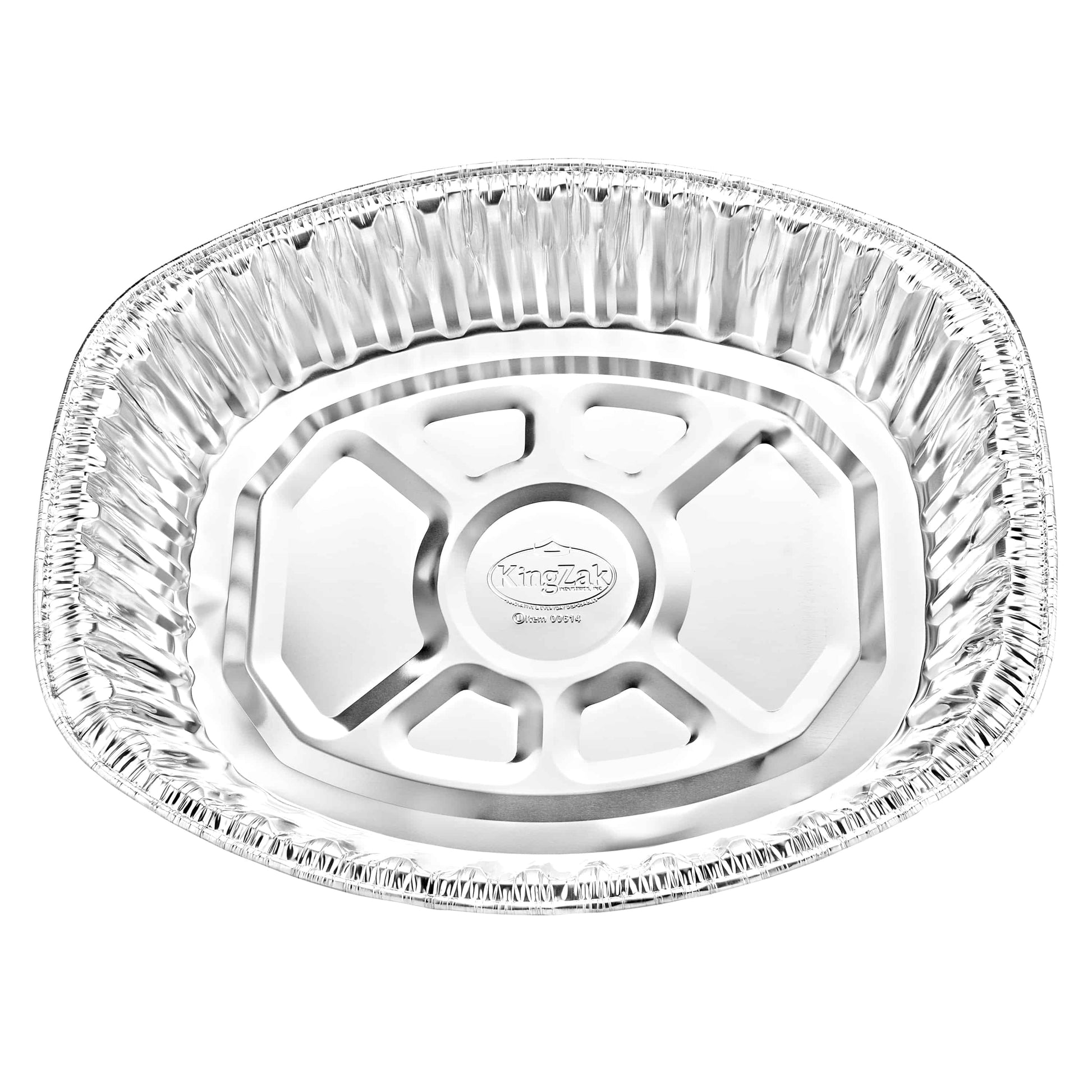 Heavy Duty Aluminum Foil Large Oval Roaster 17.75" L X 13.75" W X 3.25" D [100 Count]