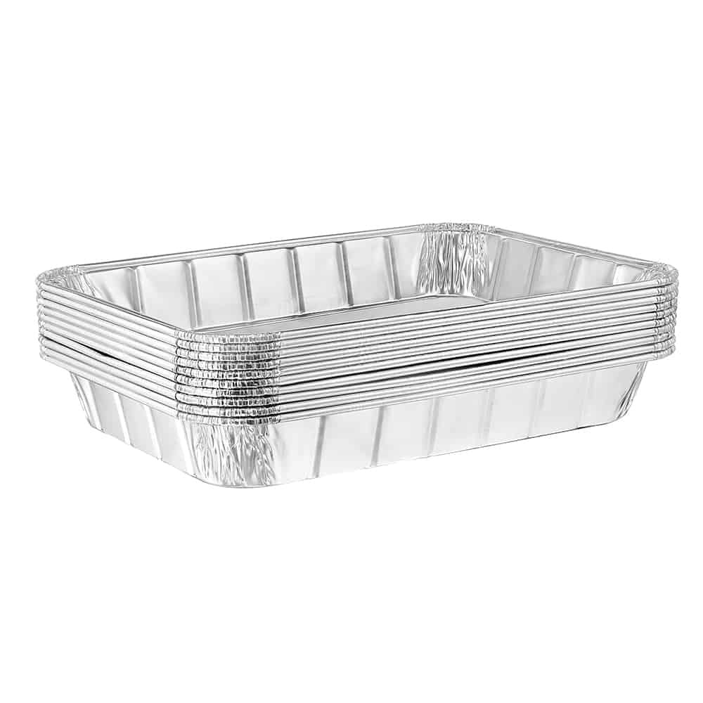 Heavy Duty Aluminum Foil Small Broiler Pan Stack