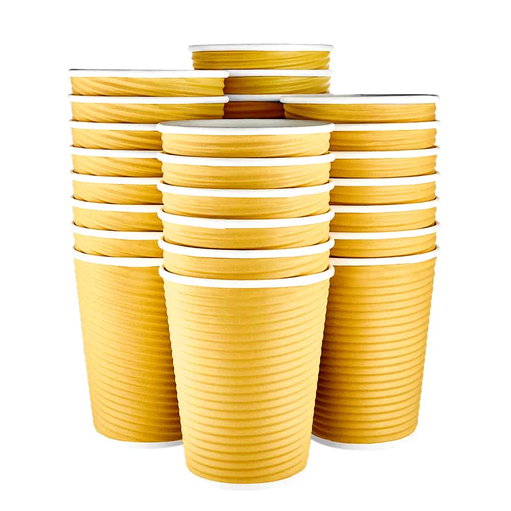 Premium Quality Paper Ripple Hot Cups<br/>Size Options: 12oz Hot Cup and 16oz Hot Cup - King Zak